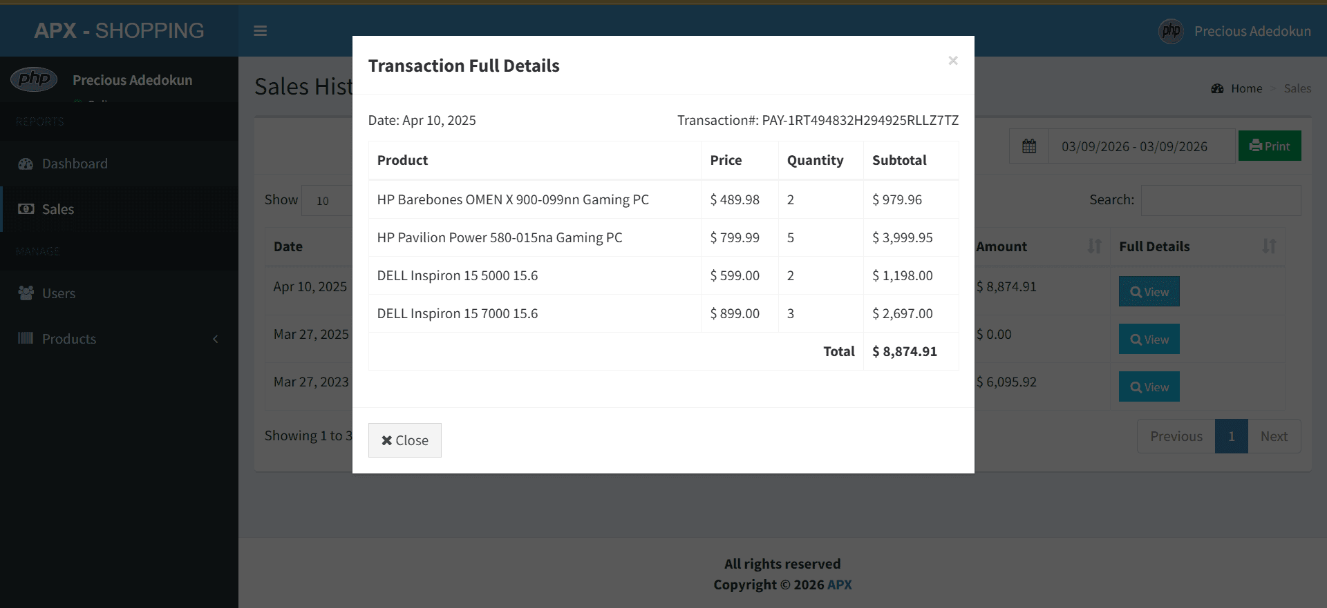 APX Shopping Site screenshot 5