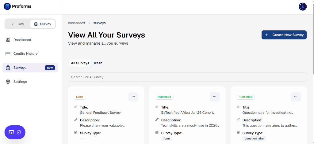 Proforms screenshot 2
